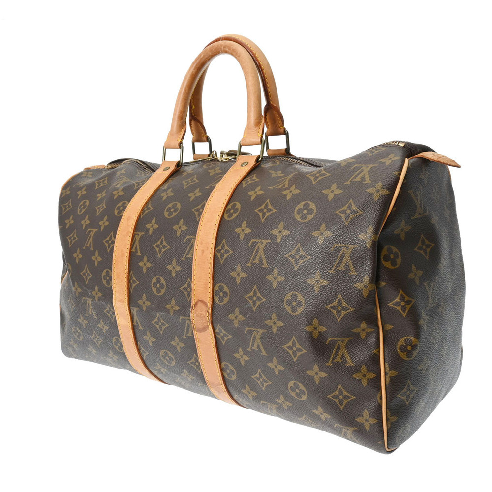 Louis Vuitton Monogram Canvas Keepall Bag Boston Brown